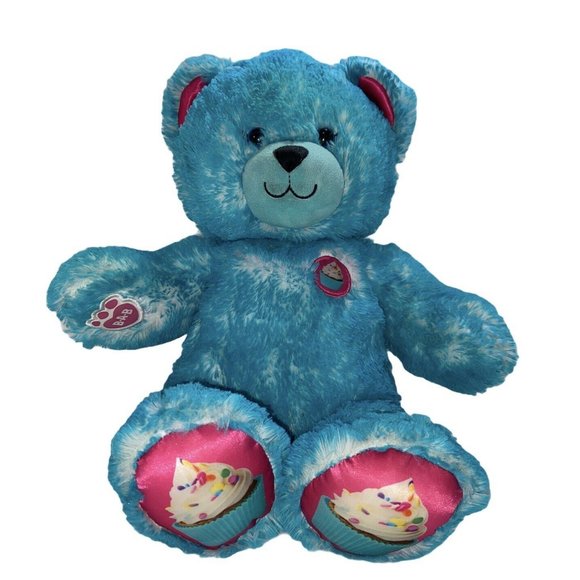 Build A Bear BAB Blue Happy Birthday Tye Dye Teddy Bear Plush Stuffed Animal 16" - Picture 3 of 9